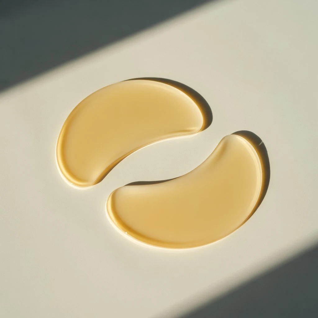 Under-eye patches laid out on a clean surface